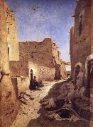 Eugene Fromentin A Street in El-Aghouat painting